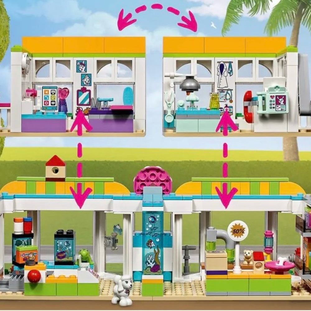 95% complete LEGO Friends Heartlake City Pet Center 41345 with Manuel - Picture 9 of 10